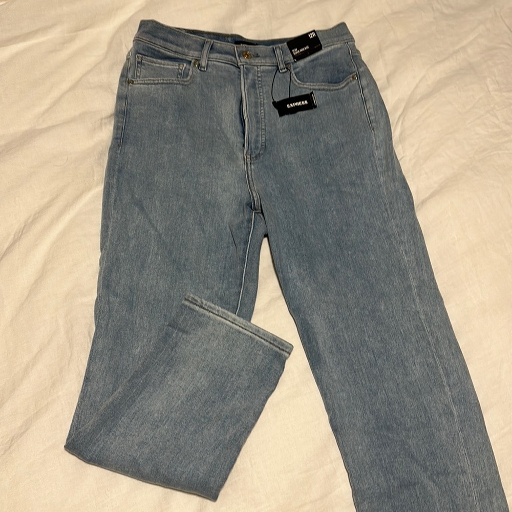 Express slim super high rise jeans